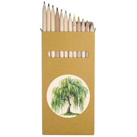Azeeda 12 x 'Weeping Willow Tree' Long 178mm Coloured Pencils/Pencil Set (PE00076171)
