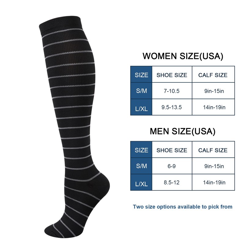DRESHOW 4 Pairs of Compression Socks for Women, Men, Support