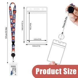Cruise Lanyard, 2pcs Adjustable Lanyard with Retractable Reel, Cruise Lanyard Set Waterproof Cruise Lanyard with Id Holder Retractable Cruise Card Lanyard for Cruise Must-Have Accessories