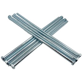 HAFD Heavy-Duty Sleeper Screws 8 x 260mm (10in) Zinc-Plated Hex Head Lag Bolts for Wood to Concrete Fixings, for Coach Screw Outdoor Use in Decking, Fencing, and Landscaping Projects – Pack of 20