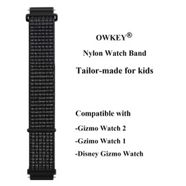 OWKEY Kids Band Replacement Compatible with Gizmo Watch 3 2 1/ Gabb Watch 3 2 1, Breathable Hook & Loop Nylon Watch Bands with 20mm Quick Release Pins (Red)