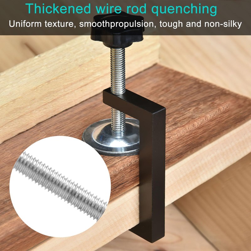 Pack of 4 C Clamps, Clamping Range 10-57 mm Table