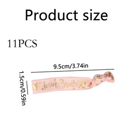 Tabanzhe 1 White Bride Wristband & 10PCS Rose Gold Team Bride Wristbands - Bachelorette Party Accessories