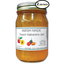 Amish Jam - Two 18 Oz Jars (Peach Habanero)