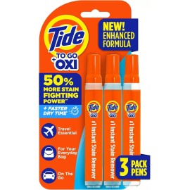 Tide To Go Stain Remover Pen 3 Pack - Portable & Travel-Friendl