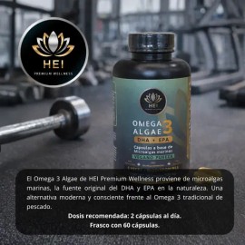 Omega 3 Algae Hei Dha + Epa | Origen Vegetal | 60 Cápsulas