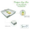 White Ceramic Lunch Napkin Holder with Roped Weight - Pineapple