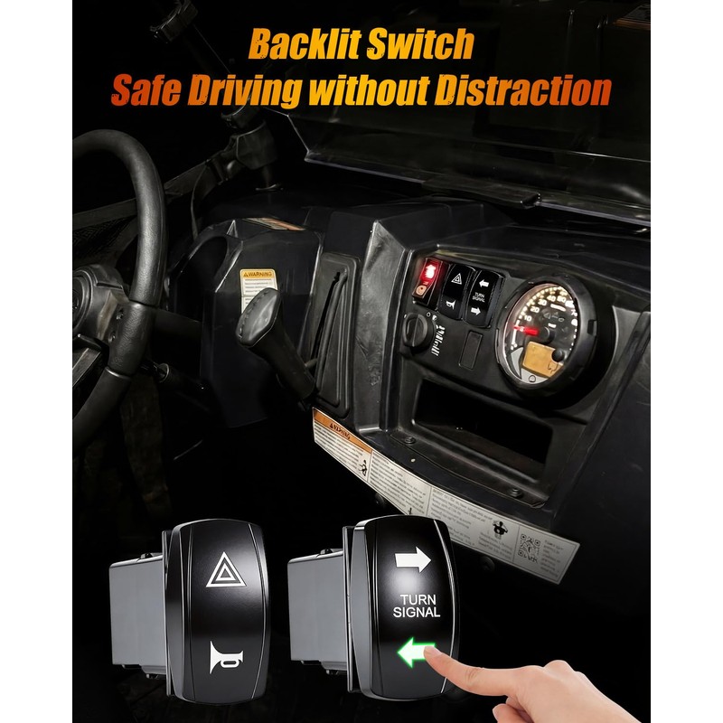 Turn Signal Kit with 110dB Horn for Polaris RZR, Can-Am,