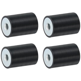 QUARKZMAN Pack of 4 20 x 30 mm M6 Threaded Bushings, Vibration Insulators, Replaces Anti-Vibration Pads Flat Silent Block Base Block