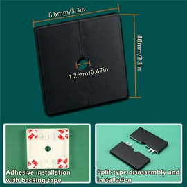 Wall Split Flange Plumbing Cover Plates, Square Shower Arm Flange Escutcheon Plate Wall Split Pipe Flange Cover Plate for Fixed Shower Head Faucet Standard Pipes (12mm/0.47in)