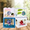 Mini Desktop Aquarium, Plastic Miniature Betta Fish Tank Portable Stackable