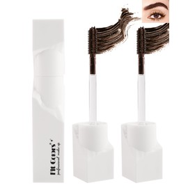Brown Mascara Volume and Length Waterproof-2PCS Voluminous Colored Mascara Liquid Lash Extensions,Lengthening Curling Smudgeproof Thick Fiber Tubing Colorful Mascara for Women Girls Party Stage Use-04