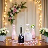 aoukoslt Wedding Wine Bottle Cover Set - Elegant Bride and