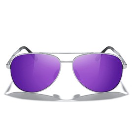 MERRY'S Aviator Sunglasses for Men Women - Polarized Driving Sun glasses Mirrored Lens UV 400 Protection 58 MM