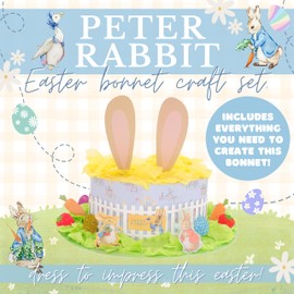 Toyland® Peter Rabbit Easter Bonnet Craft Set - Tissue Paper, Cardboard & Decorations Included - Easter Arts & Crafts