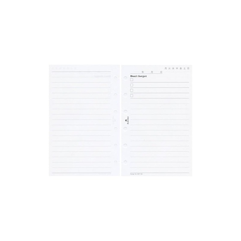 Mini 6 Size Free Daily Memo Notebook Refill 1597-100