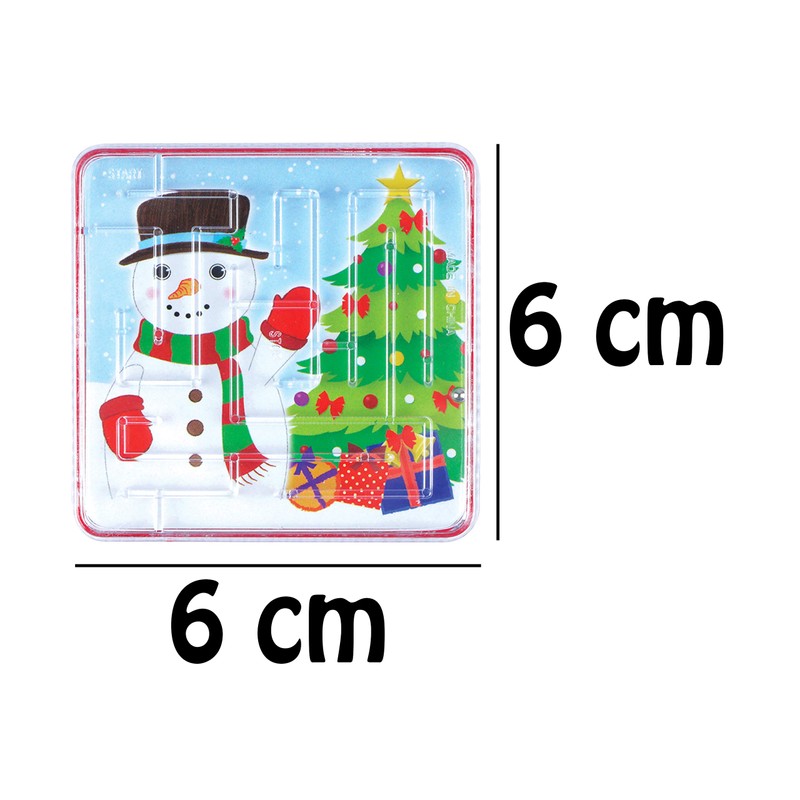 Party Bags 2 Go Christmas Maze Puzzles, 6 supplied