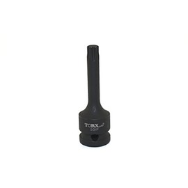 TEMO IP50 3 Inch Long Black Impact Torx Plus 6 Point Socket Bit 1/2 Inch Square Drive Auto Repair Tool