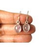 Oval ROSE QUARTZ Sterling Silver 925 Gemstone Earrings - (RQE2212161)