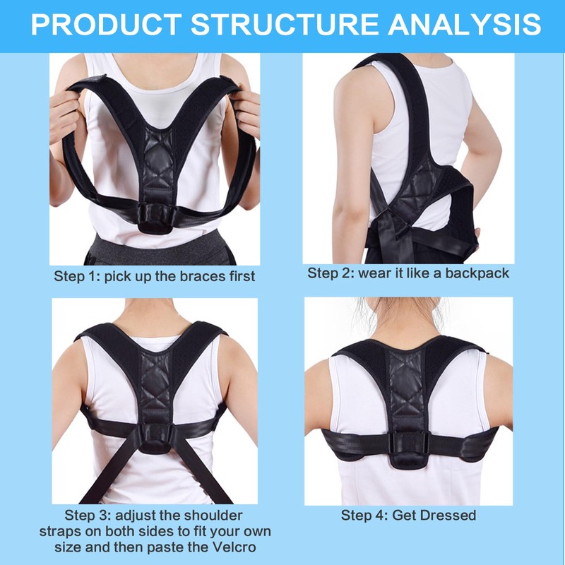 SSKHE Posture Corrector, Back Trainer for Strengthening Muscles, Adjustable Back