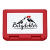 Spreadshirt Bergdoktor Schweizer Berge Geschenkidee Brotdose Lunchbox, One size, Rot