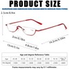 Viseng Half Frame Reading Glasses for Women Men Slim Half