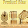 2 Pack Brass Mortise Cylinder Keyed Alike with 4 Keys