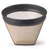 HIC Gold Tone Reusable Coffee Filter, Number 2-Size Filter, Brews