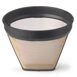 HIC Gold Tone Reusable Coffee Filter, Number 2-Size Filter, Brews 2 to 6-Cups
