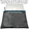 Set of 3 Fireproof Zipper Bags, Includes Large 15"x11", Medium