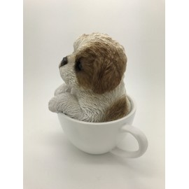 Pacific Giftware Adorable Teacup Pet Pals Puppy Collectible Figurine 5.75 Inches (Shih Tzu)