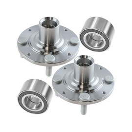 Marketplace Auto Parts Front Wheel Hub and Bearing Kit - 4 Piece - Compatible with 1992-2000 Honda Civic without ABS Brakes