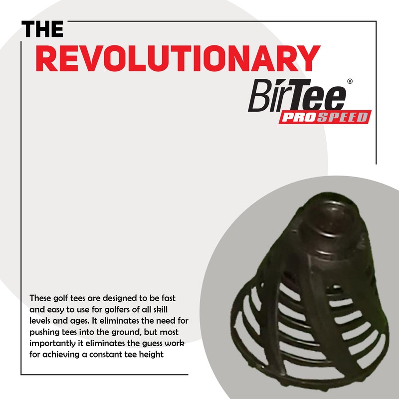 BirTee Golf Tees - PRO Speed Version with Enhanced Durability