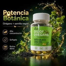 Aceite De Orégano Natural Suplemento Dietético 60 Cápsulas