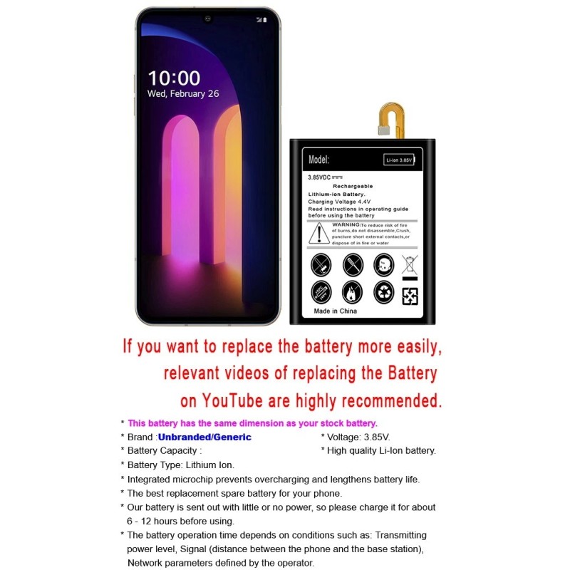 For LG 5820mAh Superior Quality Displaceable BL-T46 Battery f LG