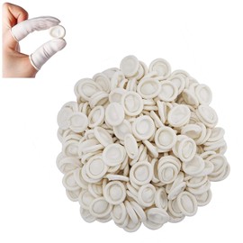 BJAINGEXK BJAINGEXK 300 latex finger covers, disposable medium trumpet finger covers, fingertip protection finger covers Artistic Latex Tissue finger covers (white)