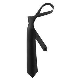 TASTION Men's Classic Satin Soild Color 3.15"（8cm Necktie Wedding Business Tie & Gift Box, Black, One Size