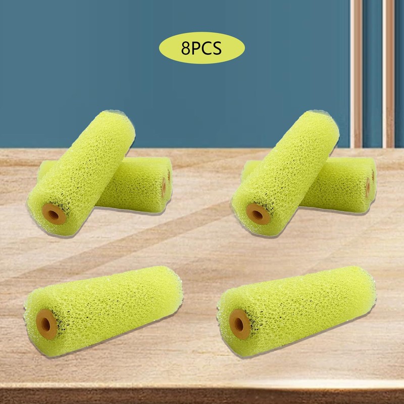 8 Pcs Big Texture Sponge Brush, Textured Roller, Mini Resilient