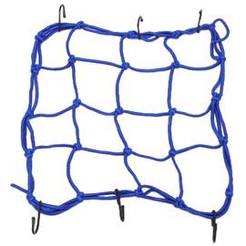 RiToEasysports Cargo Net Bungee,Elastic Luggage Net Cargo Net Nylon with Hooks 30 x 30cm / 11.8 x 11.8in for Road Mountain Bicycles Motorcycles Electric Vehicles(blue) Cycling Bicycle Cargo Net