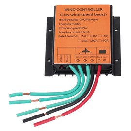 MPPT Wind Turbine Controller, 12V/24V 40A Universal Wind Turbine Generator Controller 300W-1000W Boost Voltage Wind Power Regulator with Multi Protections
