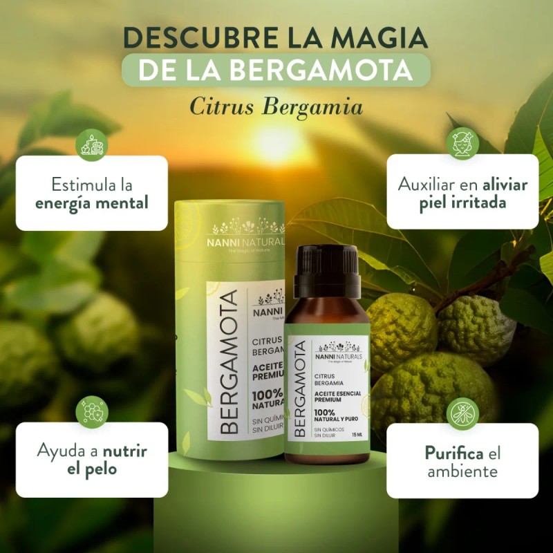 Aceite Esencial De Bergamota Puro 15ml Para Difusor Y Aroma