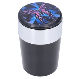 RVSWIHFA Car Ashtray Smokeless Cylinder Cup Holder Blue Ashtray Cup Holder with Double Smoke Hole for Most Car, Travel, Home, Office