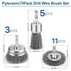 Pylevemv 19Pcs Professional Wire Wheel Brush, Carbon Steel Wire Cup