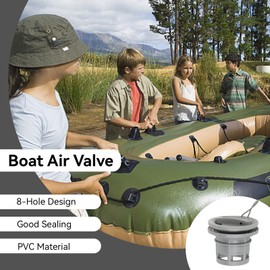 Jwthee Boat Air Valve, 2PCS Inflatable Boat Air Valve Cap Plugs Kit Gas Cap Plugs Kayak Replacement Parts for Inflatable Boat Kayak Canoe