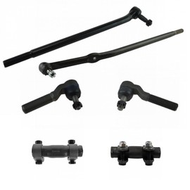 TRQ Inner and Outer Tie Rod Set 6 Piece Compatible with 1995 Ford F-250 4WD 4200lb Front Axle 1996 Ford F-250 4WD 1997 Ford F-250 HD 4WD Twin I-Beam Front Suspension