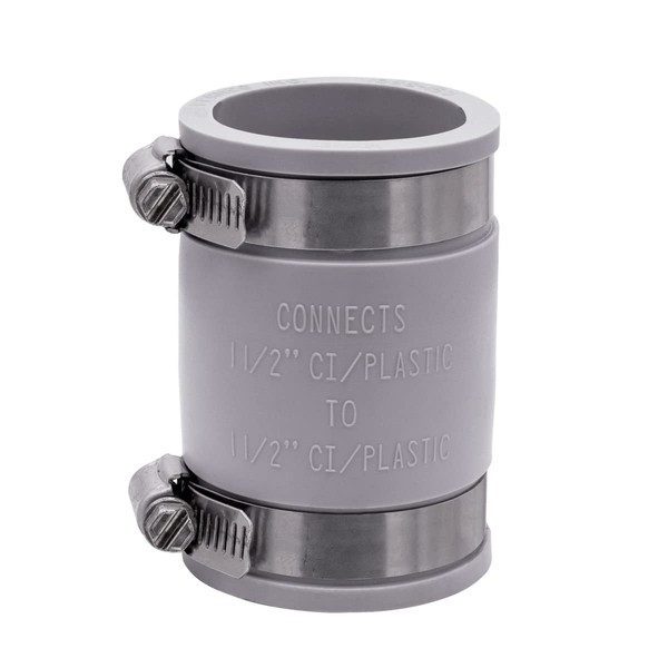 Fernco 1056-150 1-1/2-in. Flexible PVC Pipe Coupling for Cast Iron