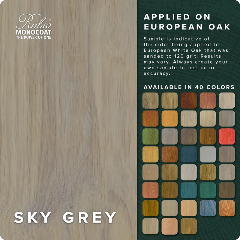 Rubio Monocoat Wood Stain & Finish Sample - Sky Grey