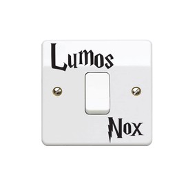 StickerDeen Lumos Nox (Light/Dark) Light Switch Vinyl Decal Stickers (Black, 1)