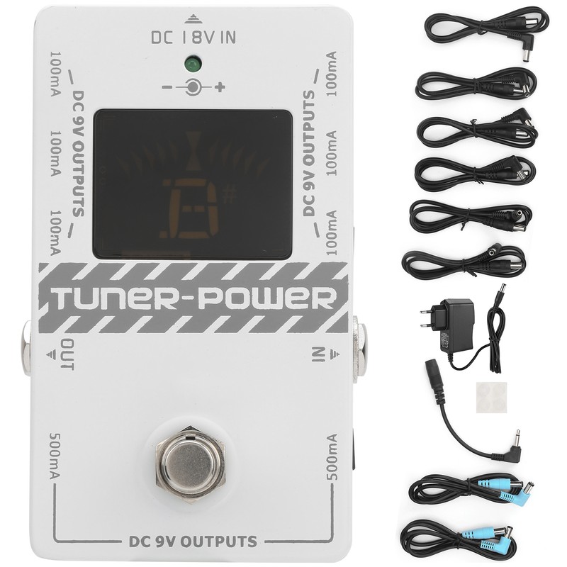 Tuner Power Supply 2‑in‑1 Electric Guitar Tuning Effects 8‑Way Isolated