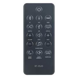 BT-0520 Replacement Remote Control Applicable For JBL Bar 2.0 Remote Control All-In-One Soundbar JBLBARSBLKAM JBLBAR20AIOBLKAM JBLBARSBLKCN JBLBARSBLKEP JBLBARSBLKBSUK JBLBARSBLKUK JBLBARSBLKJN